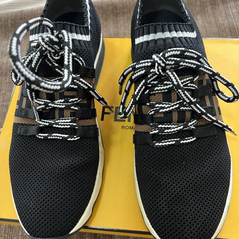 Fendi Black and Brown Women's Sneakers